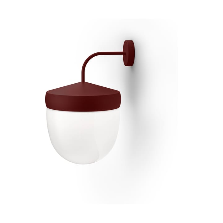 Pan vegglampe frostet 30 cm - Bordeauxrød - Noon