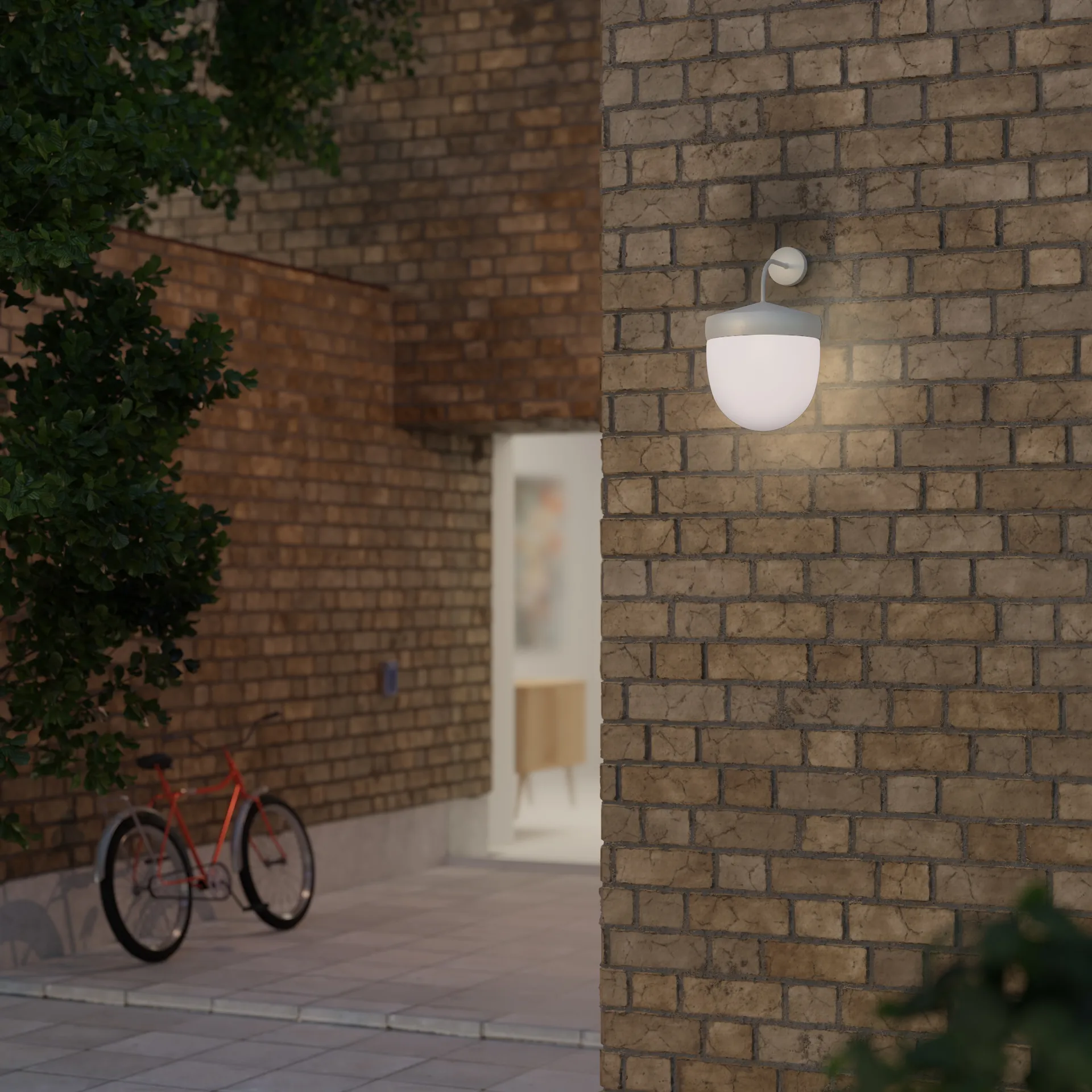 Pan vegglampe frostet 30 cm, Grå Noon