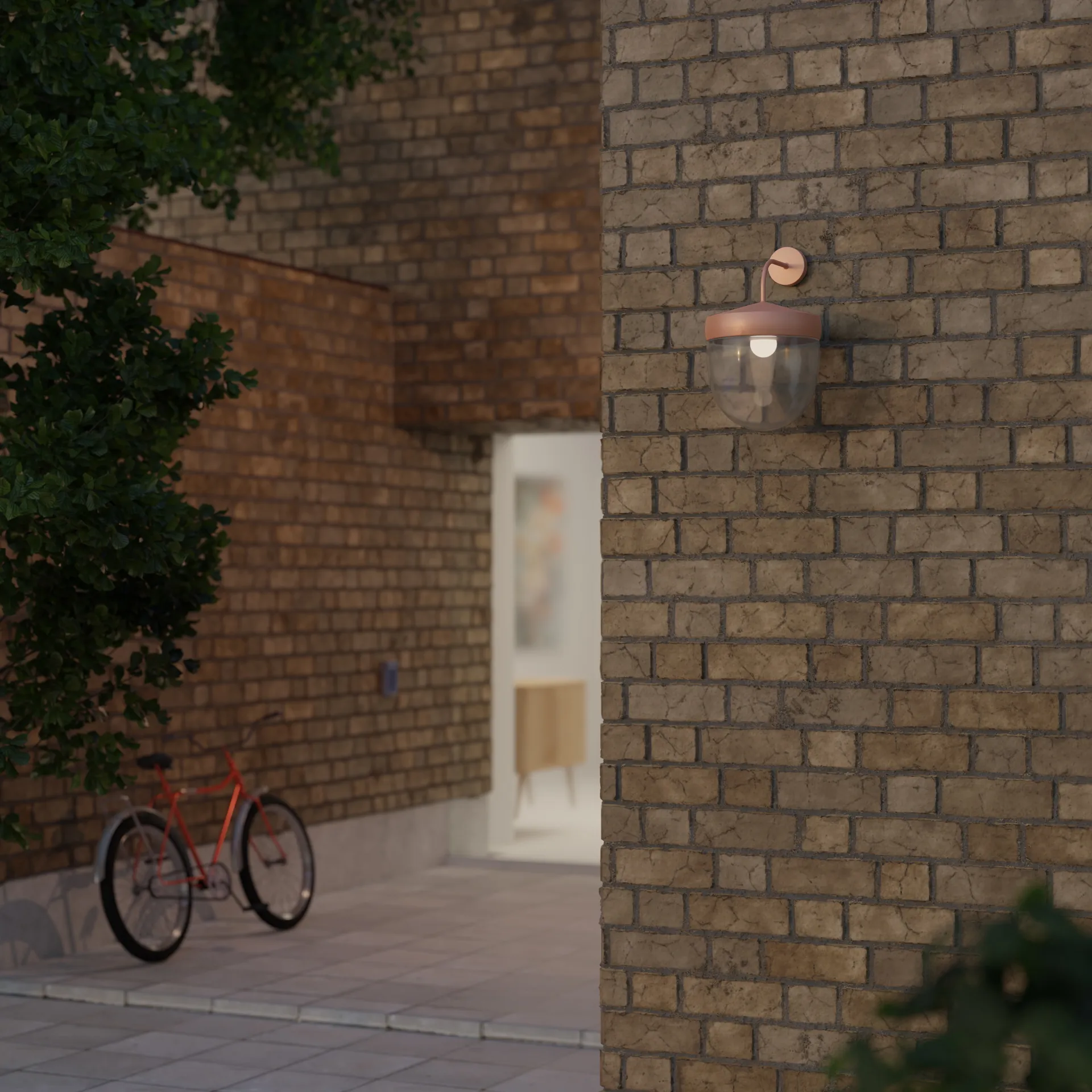 Pan vegglampe klar 30 cm, Aprikos Noon