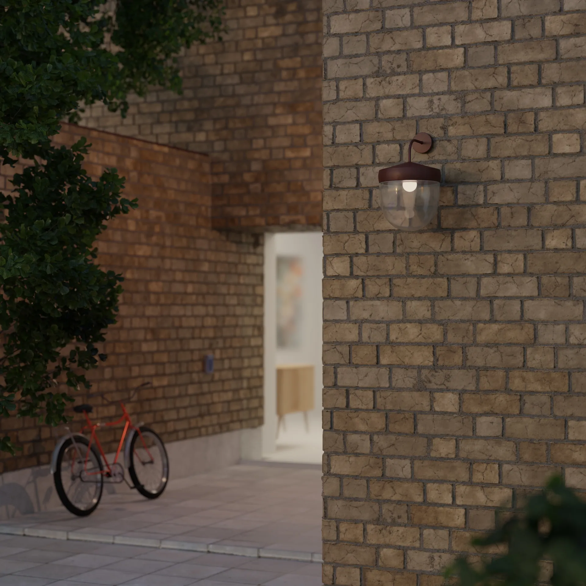 Pan vegglampe klar 30 cm, Bordeauxrød Noon