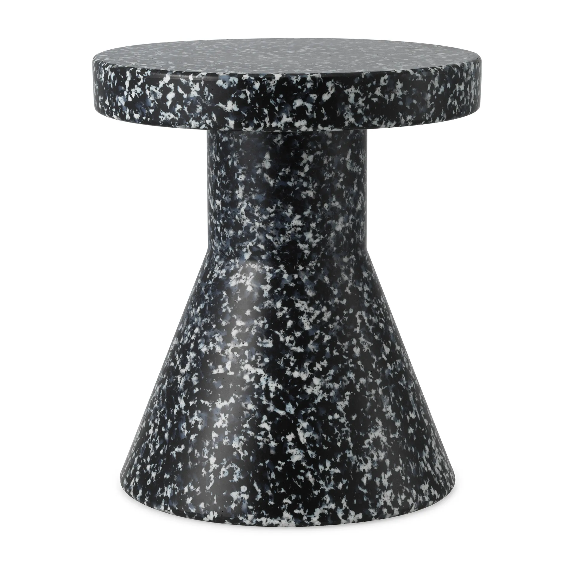 Bit Cone rund krakk, Svart-hvit, Ø36x42 cm Normann Copenhagen