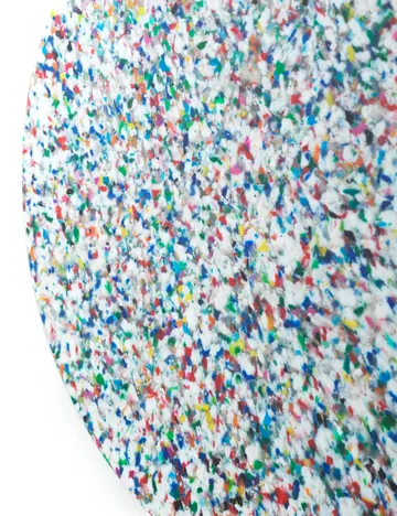 Bit rund krakk - Hvit-multi, Ø36x42 cm - Normann Copenhagen