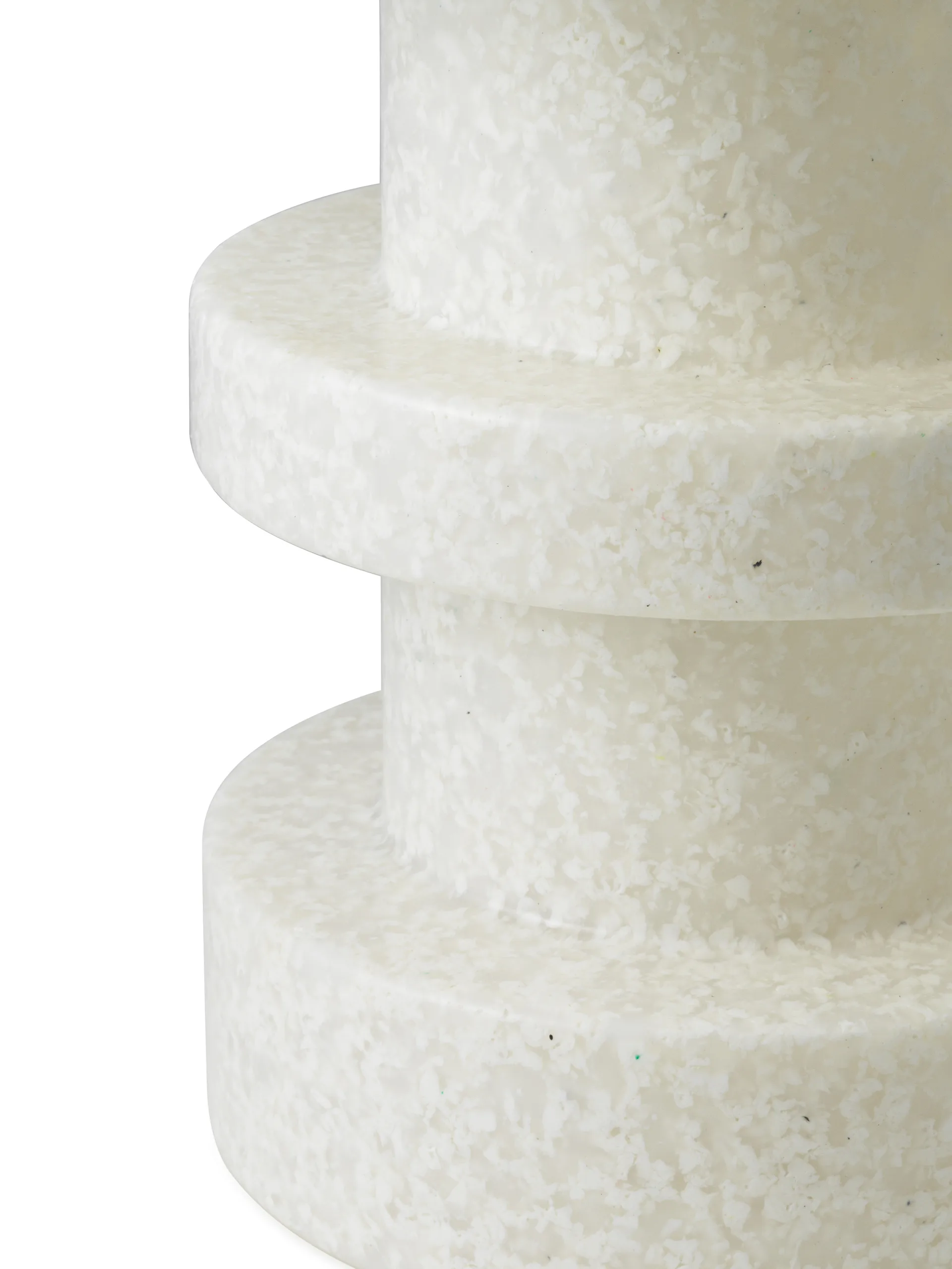 Bit Stack rund krakk, Hvit-hvit, Ø36x42 cm Normann Copenhagen