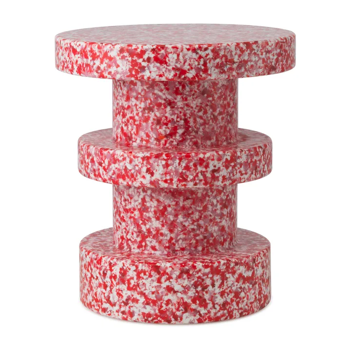 Bit Stack rund krakk - Rød, Ø36x42 cm - Normann Copenhagen