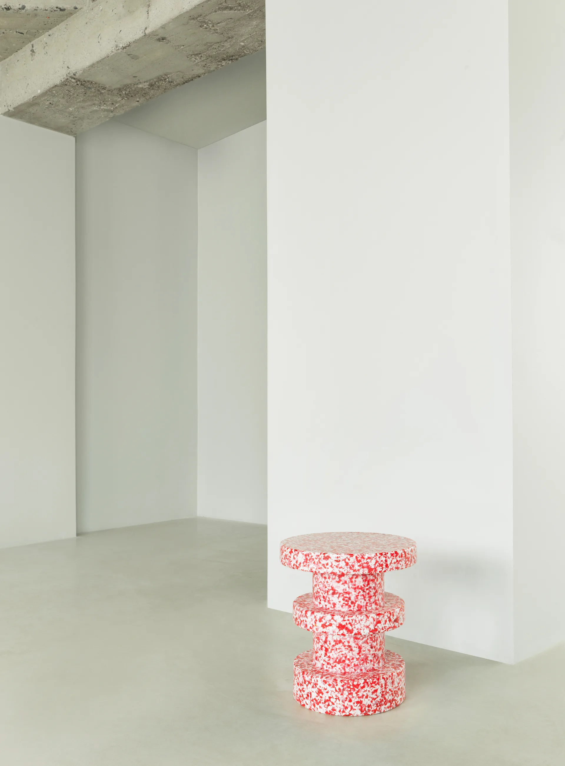 Bit Stack rund krakk, Rød, Ø36x42 cm Normann Copenhagen