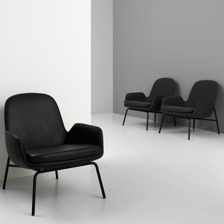 Era Low loungestol, skinn tango sort Normann Copenhagen