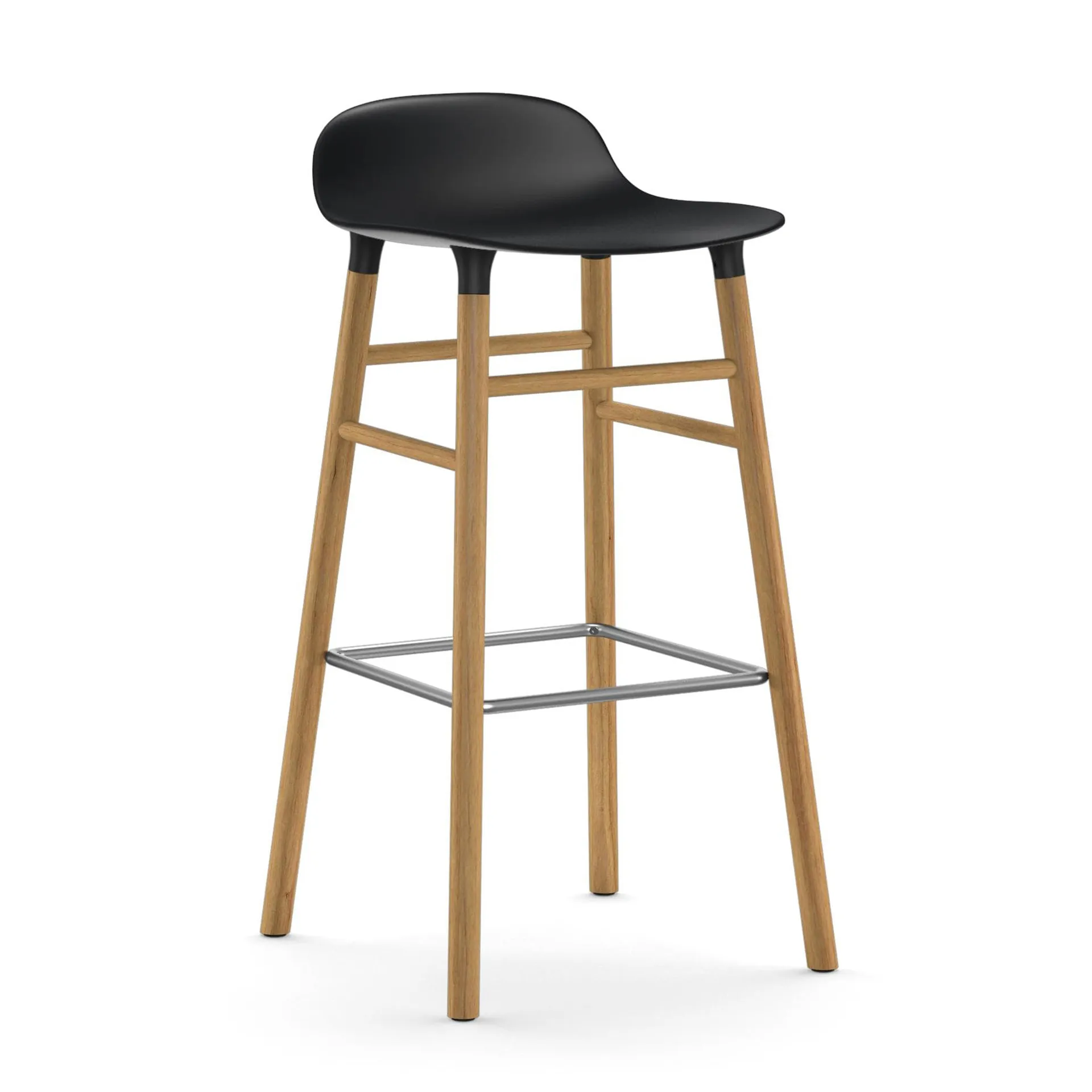 Form barstol eikebein 75 cm, svart Normann Copenhagen