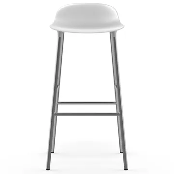 Form barstol forkromede bein 75 cm - Hvit - Normann Copenhagen