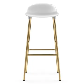 Form barstol messingsbein 75 cm - Hvit - Normann Copenhagen