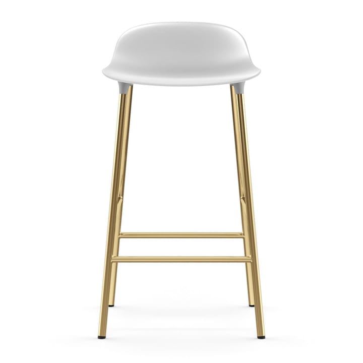 Form barstol messingsbein, Hvit Normann Copenhagen
