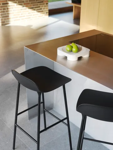 Form Chair barkrakk metallben, Svart, 2‑pakning - Normann Copenhagen