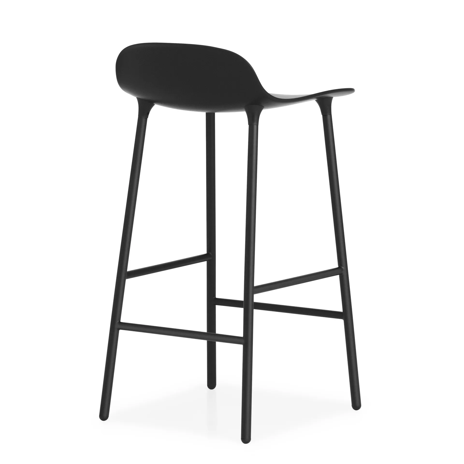 Form Chair barstol metallben, Svart Normann Copenhagen