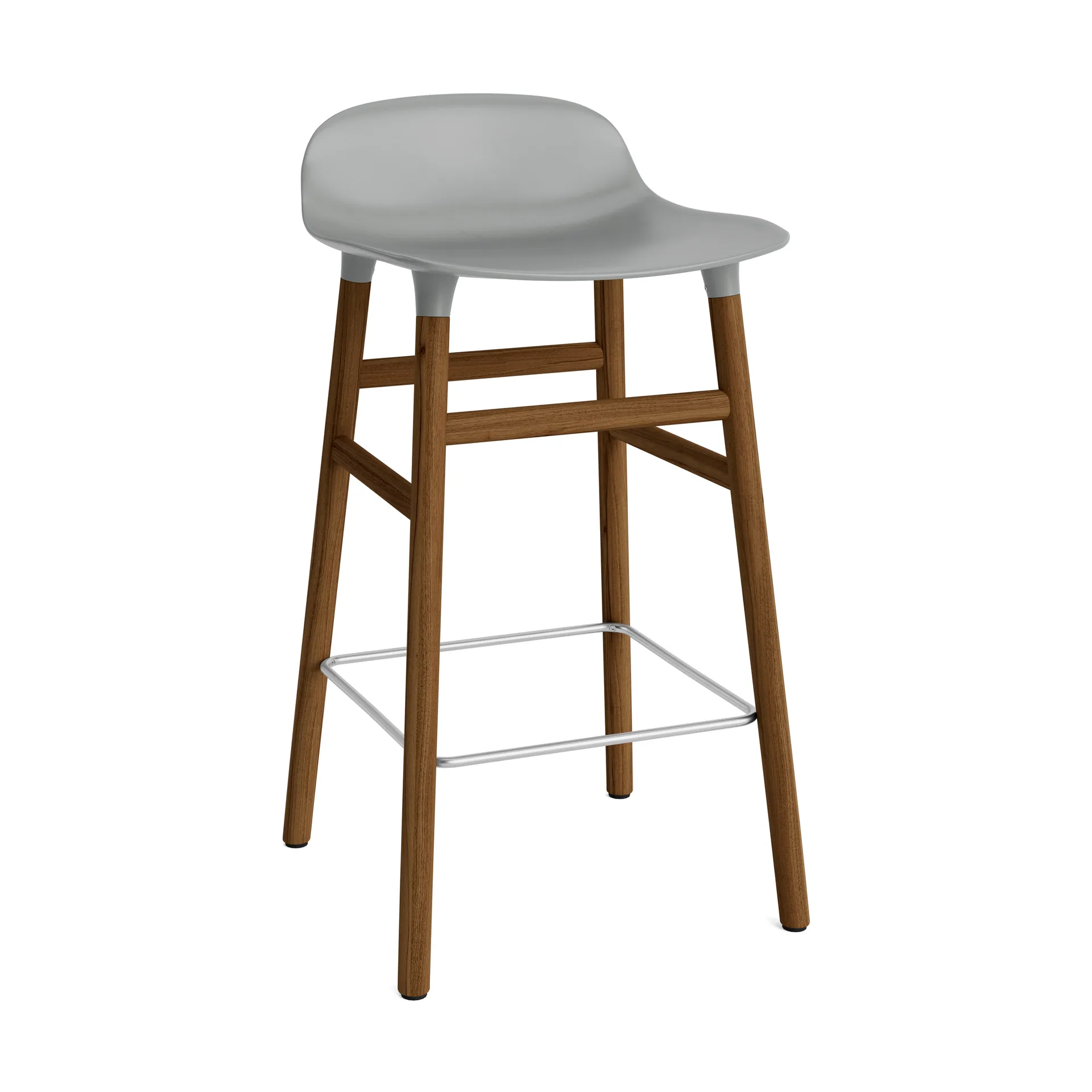 Form Chair barstol valnøttben, grå Normann Copenhagen