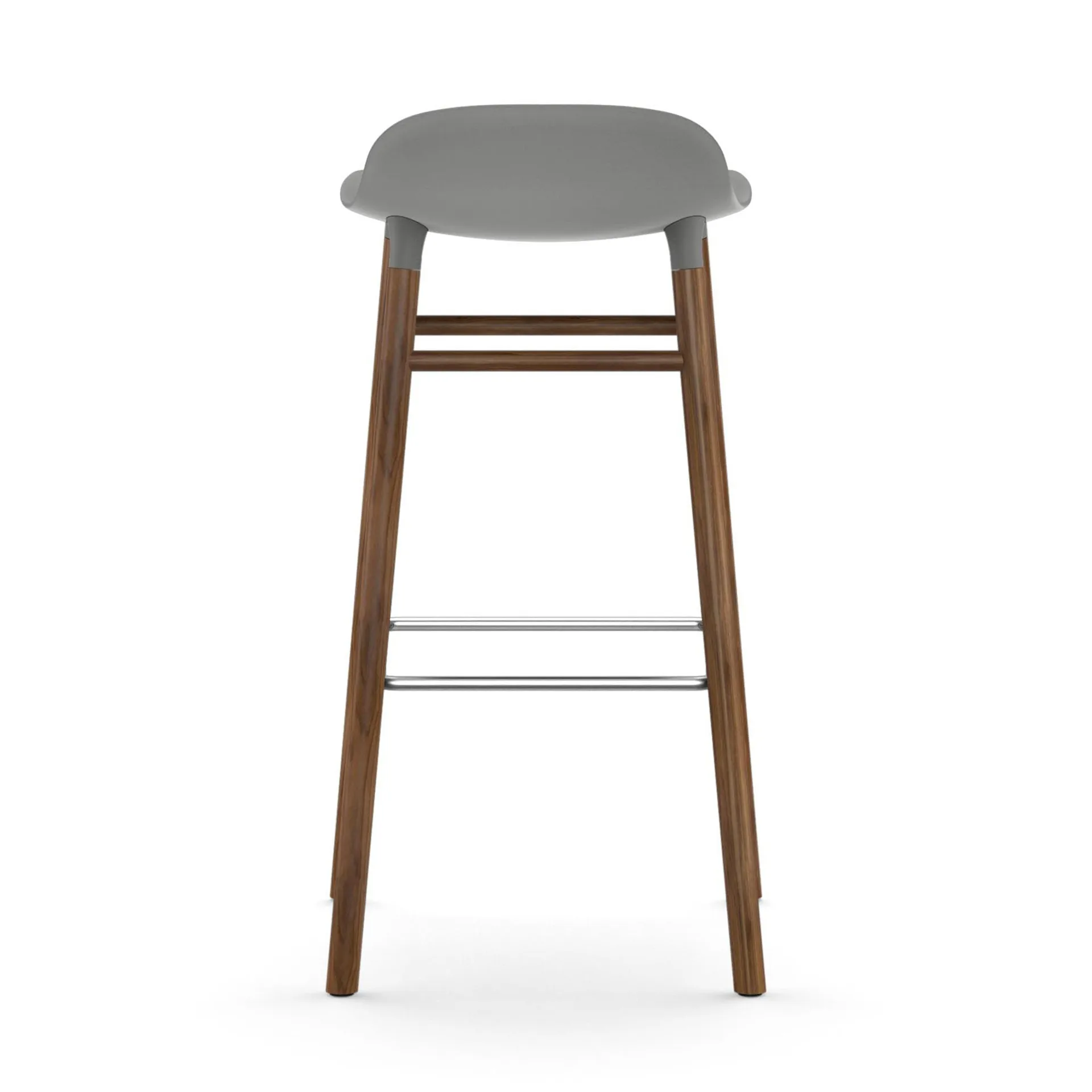 Form Chair barstol valnøttben, grå Normann Copenhagen