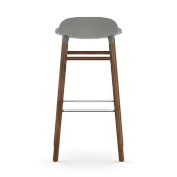 Form Chair barstol valnøttben - grå - Normann Copenhagen