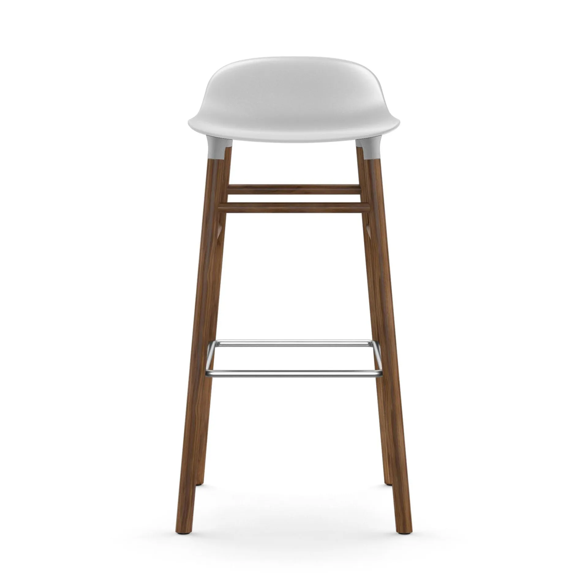 Form Chair barstol valnøttben, hvit Normann Copenhagen