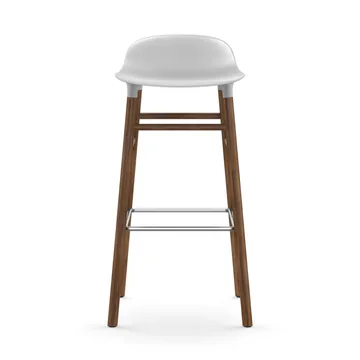 Form Chair barstol valnøttben - hvit - Normann Copenhagen
