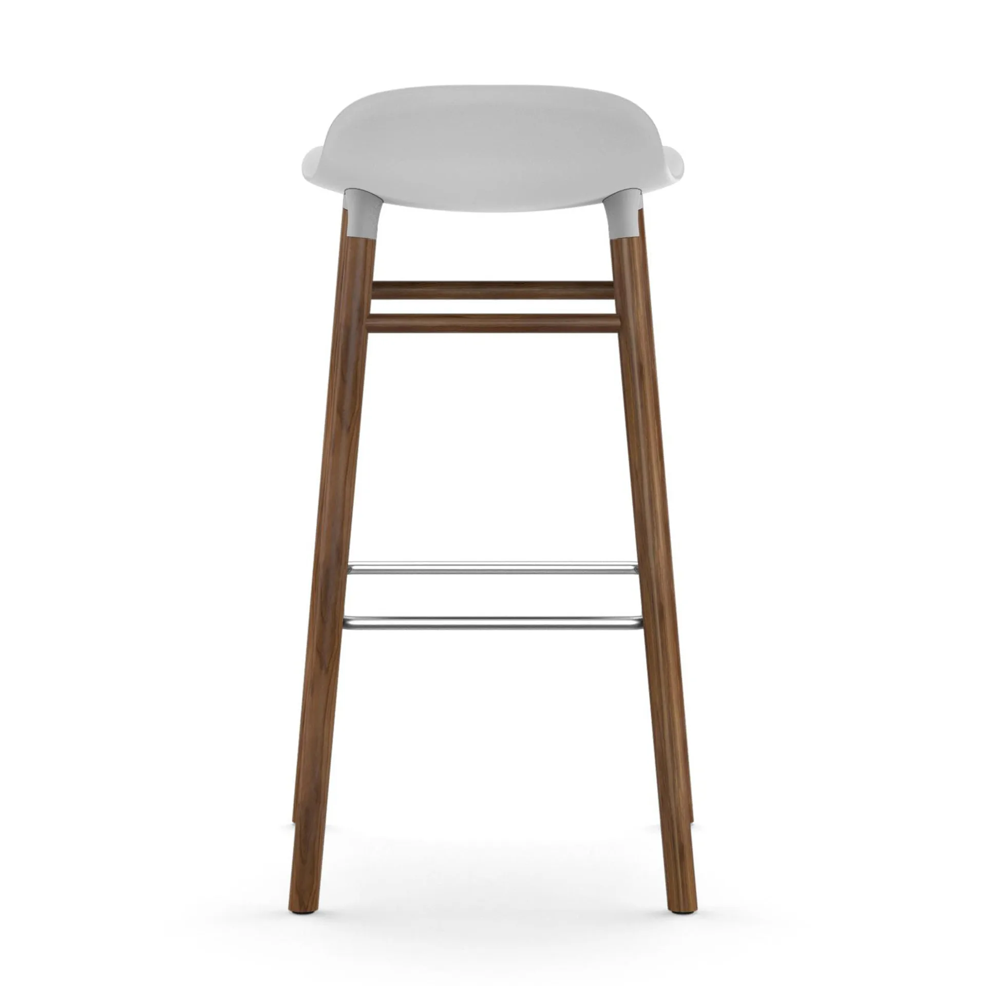 Form Chair barstol valnøttben, hvit Normann Copenhagen