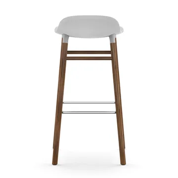 Form Chair barstol valnøttben - hvit - Normann Copenhagen