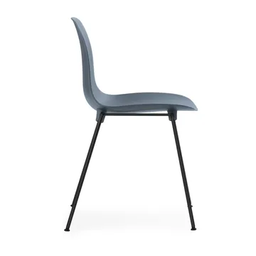 Form Chair stablebar stol svarte ben 2-pk, Blå - Normann Copenhagen