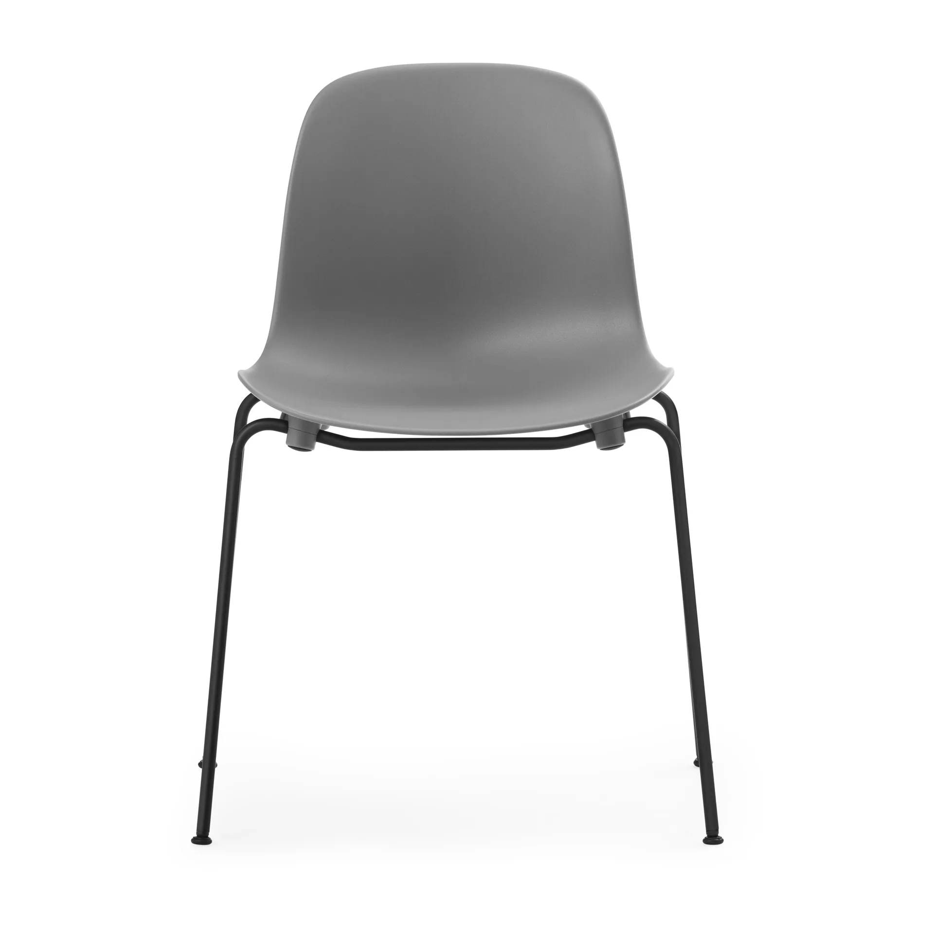 Form Chair stablebar stol svarte ben 2-pk, Grå,  Normann Copenhagen
