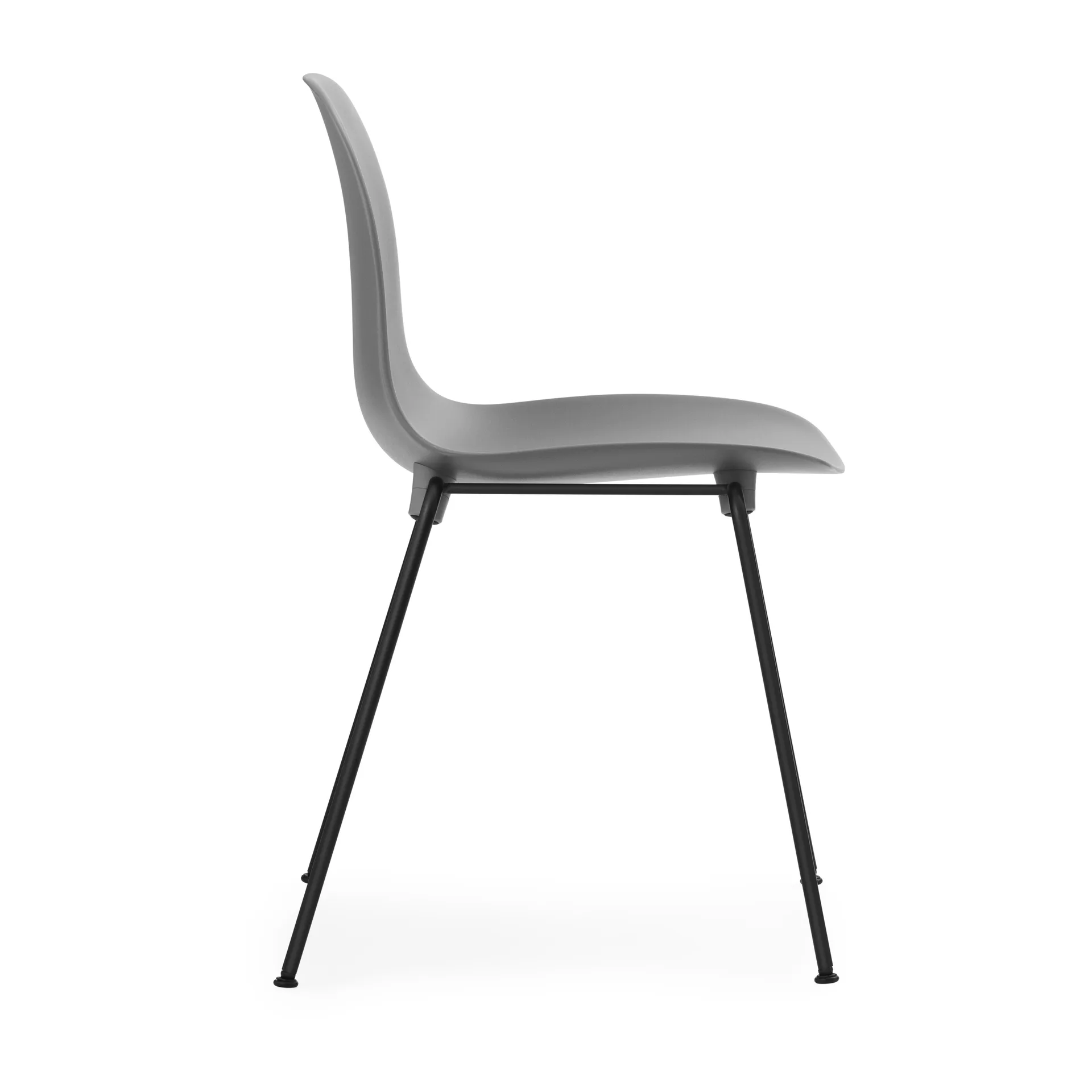 Form Chair stablebar stol svarte ben 2-pk, Grå,  Normann Copenhagen