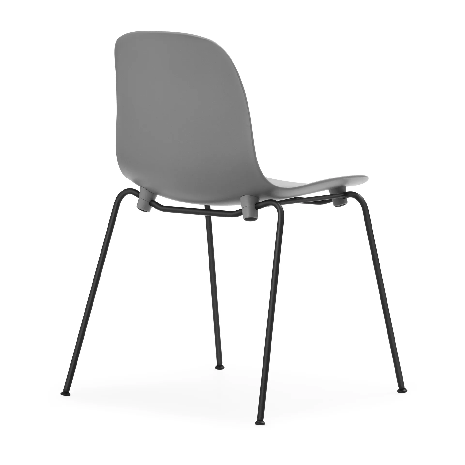 Form Chair stablebar stol svarte ben 2-pk, Grå,  Normann Copenhagen