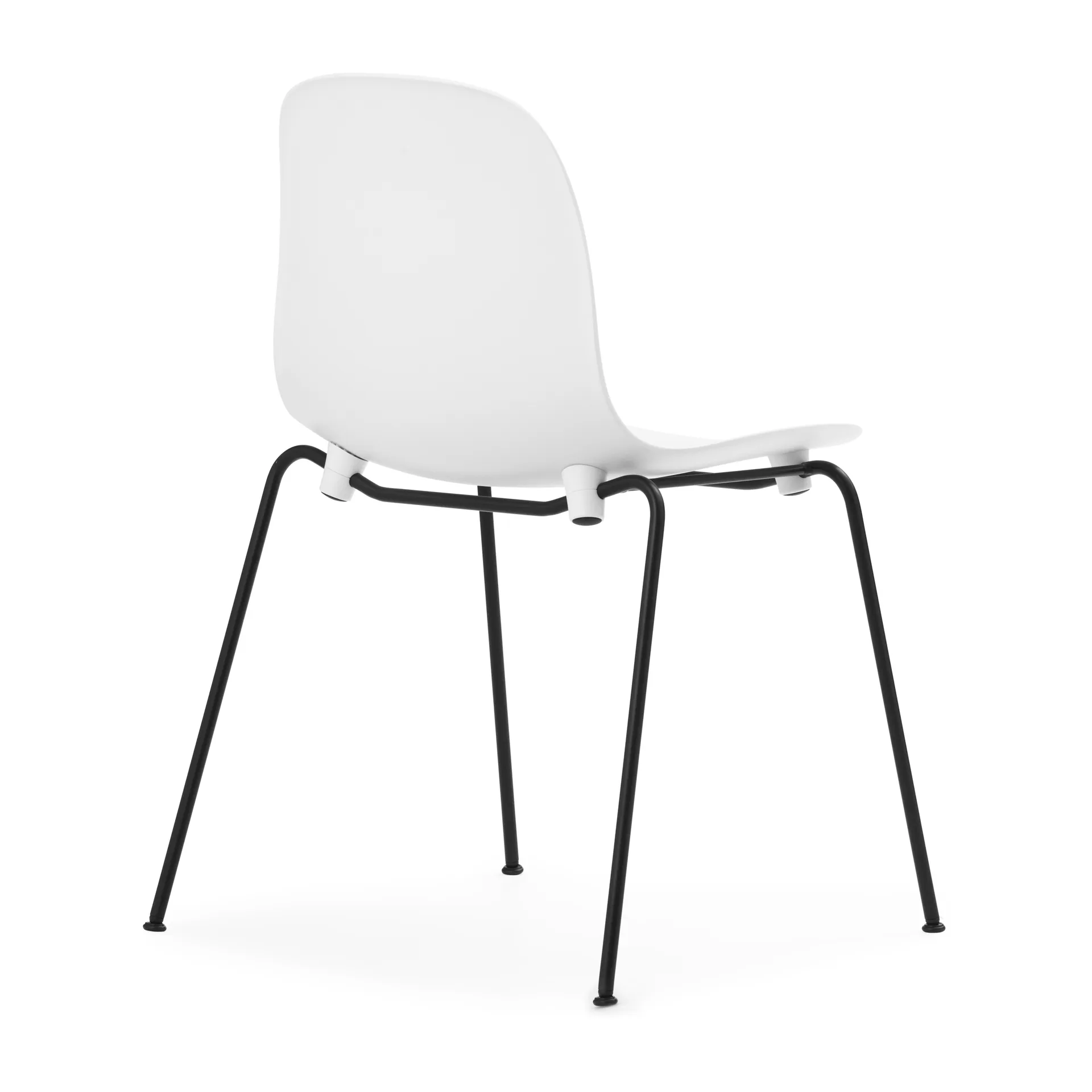 Form Chair stablebar stol svarte ben 2-pk, Hvit,  Normann Copenhagen