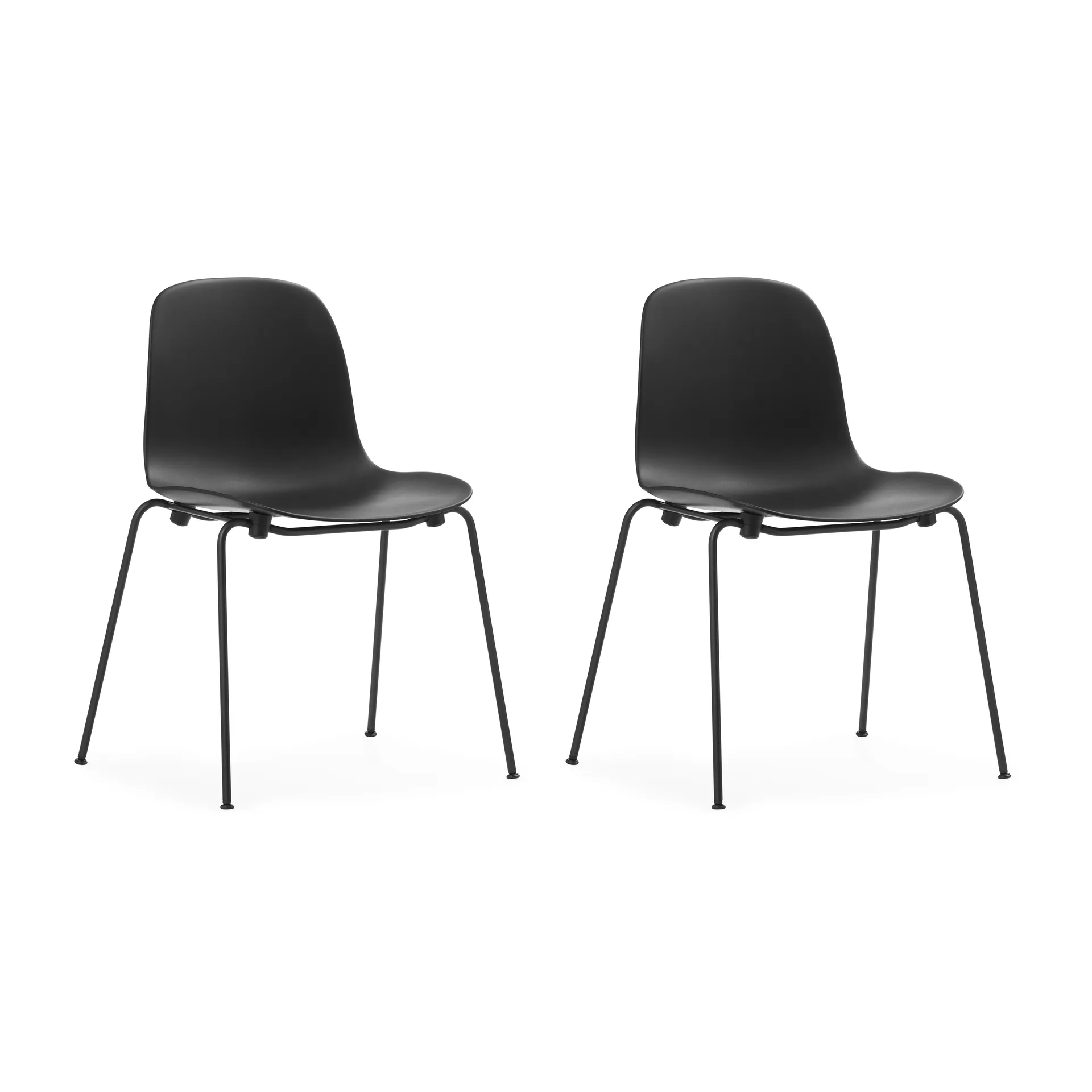 Form Chair stablebar stol svarte ben 2-pk, Svart Normann Copenhagen