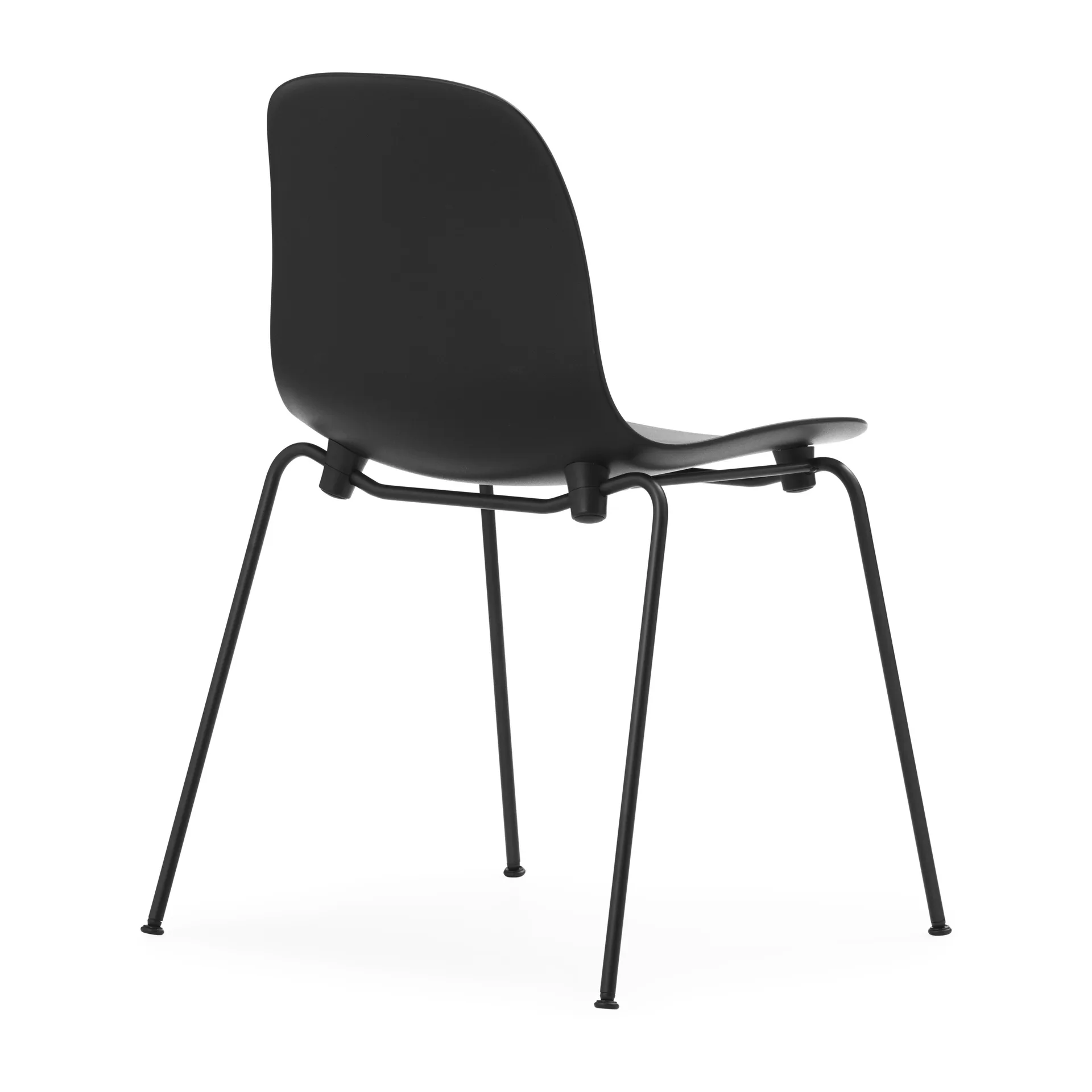 Form Chair stablebar stol svarte ben 2-pk, Svart Normann Copenhagen