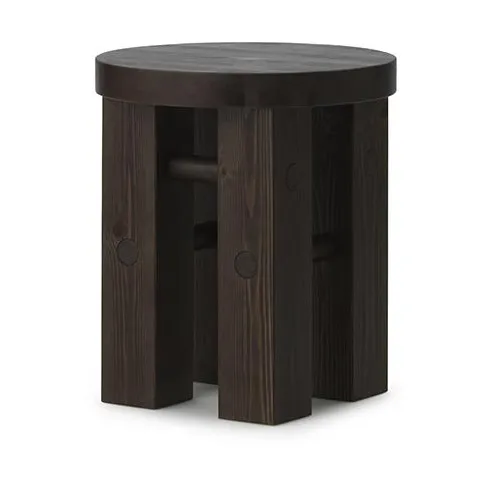 Fyr rund krakk 45 cm, Dark brown, Ø40x45 cm Normann Copenhagen