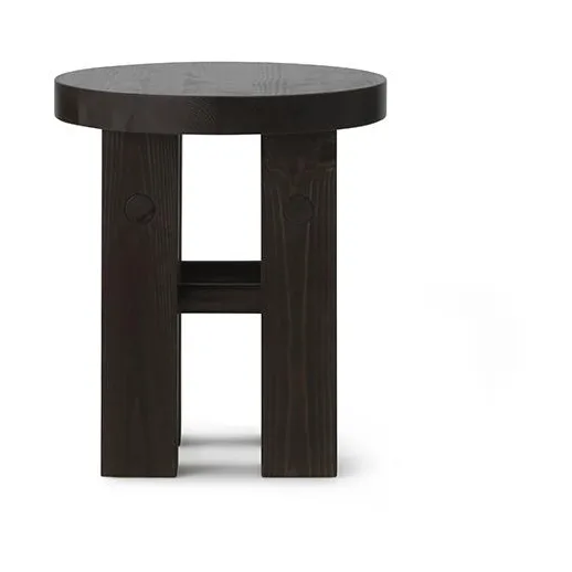 Fyr rund krakk 45 cm, Dark brown, Ø40x45 cm Normann Copenhagen
