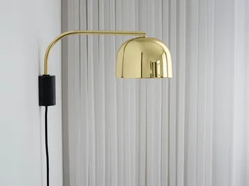 Grant vegglampe - brass, liten- stål, granitt - Normann Copenhagen