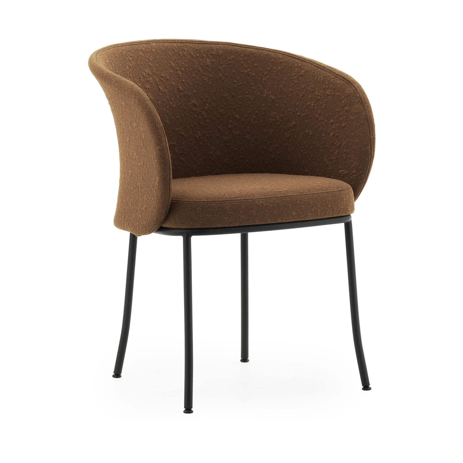 Knit karmstol, Brandy-black steel Normann Copenhagen