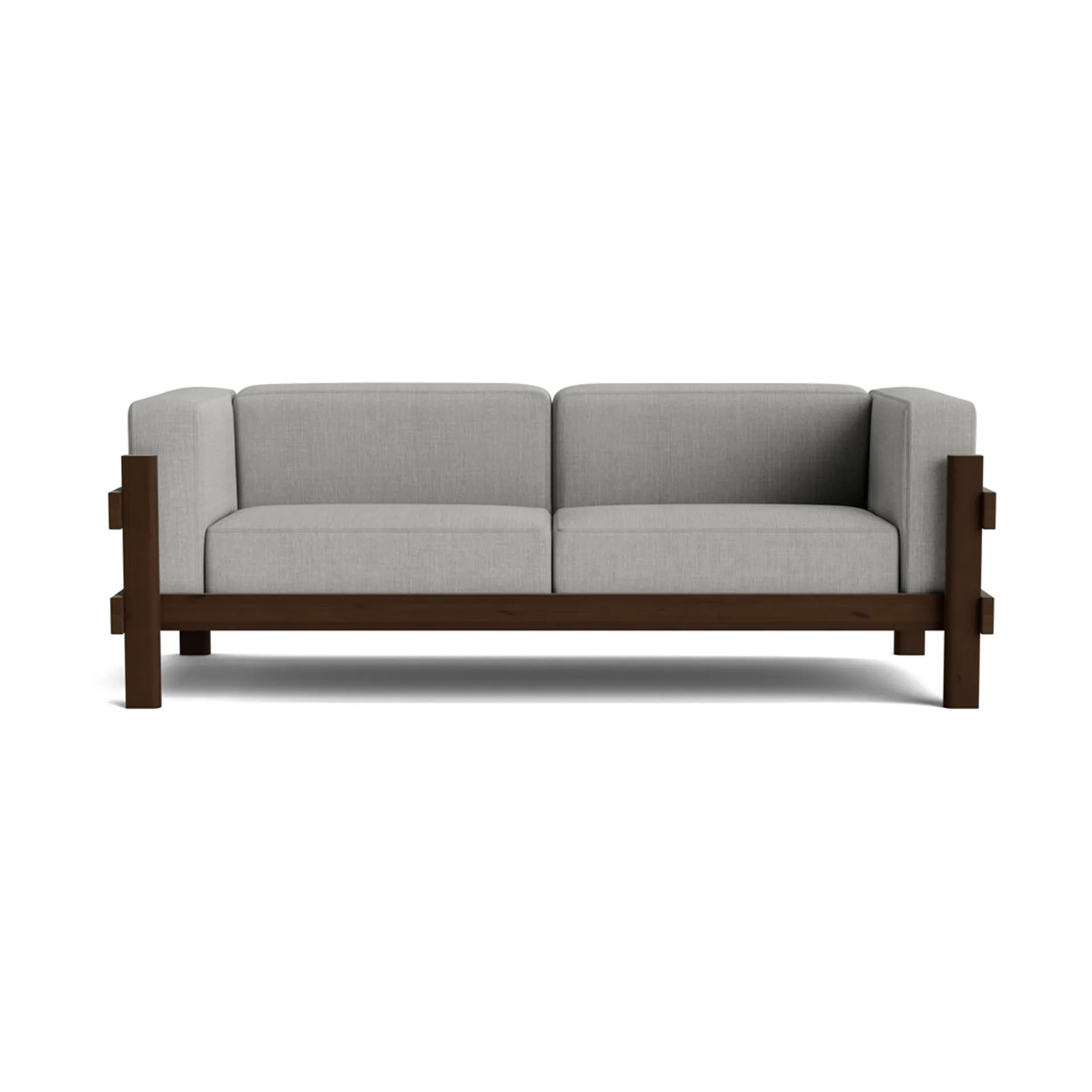 Kube sofa, Brunlakkert furu-stoff Remix 143 Grey, 220 cm Normann Copenhagen