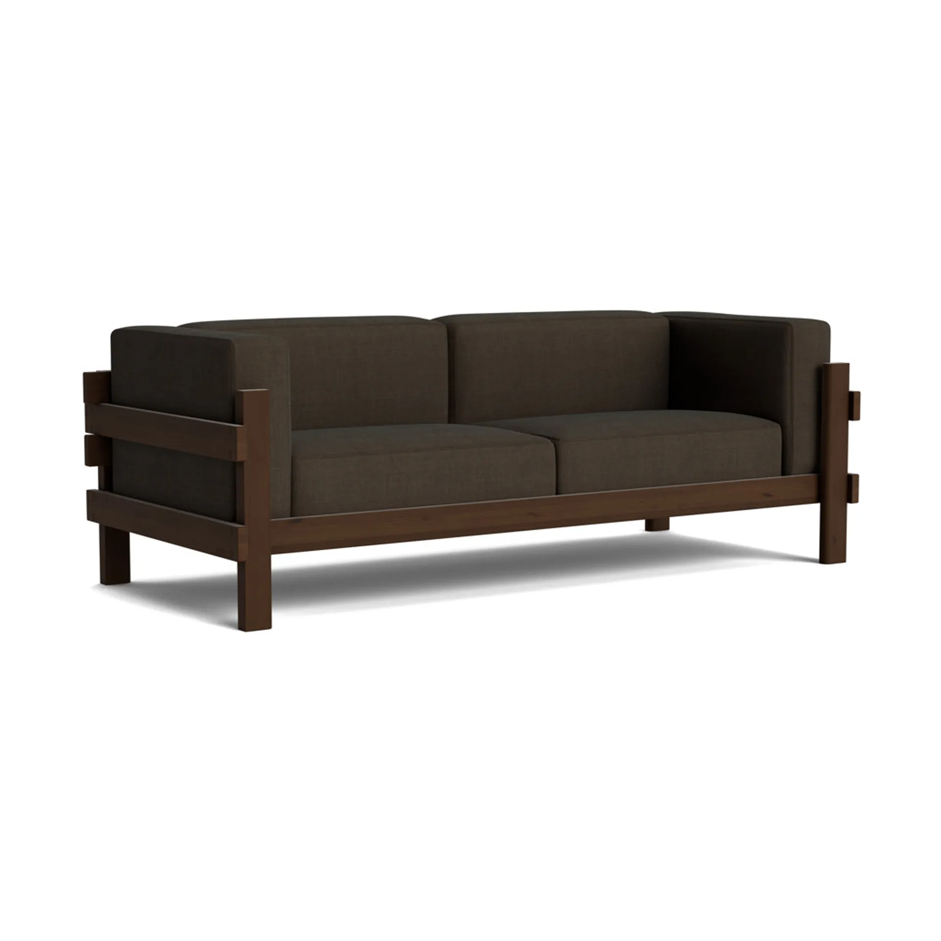 Kube sofa, Brunlakkert furu-stoff Remix 356 Brown, 220 cm Normann Copenhagen