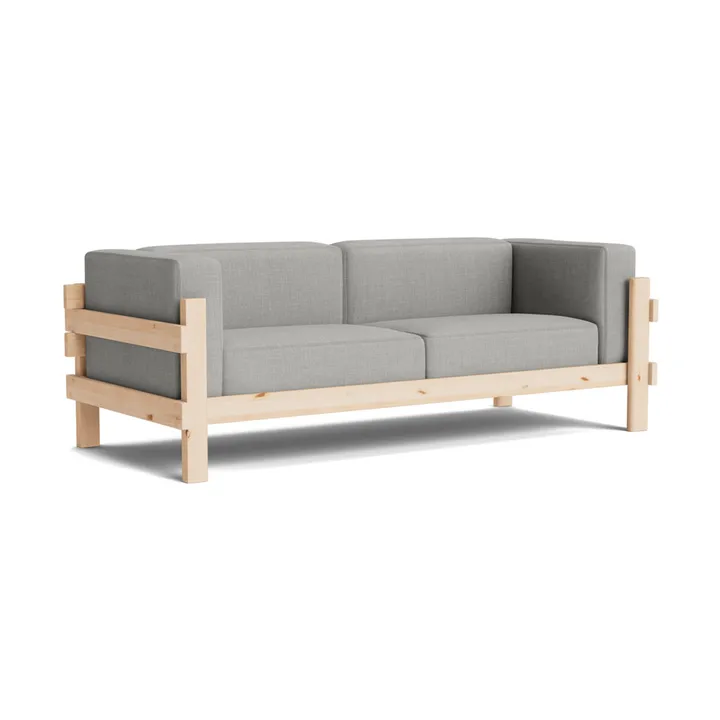 Kube sofa - Lakkert furu-stoff Remix 143 Grey, 220 cm - Normann Copenhagen