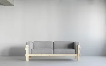 Kube sofa - Lakkert furu-stoff Remix 223 Beige, 220 cm - Normann Copenhagen