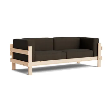 Kube sofa - Lakkert furu-stoff Remix 356 Brown, 220 cm - Normann Copenhagen