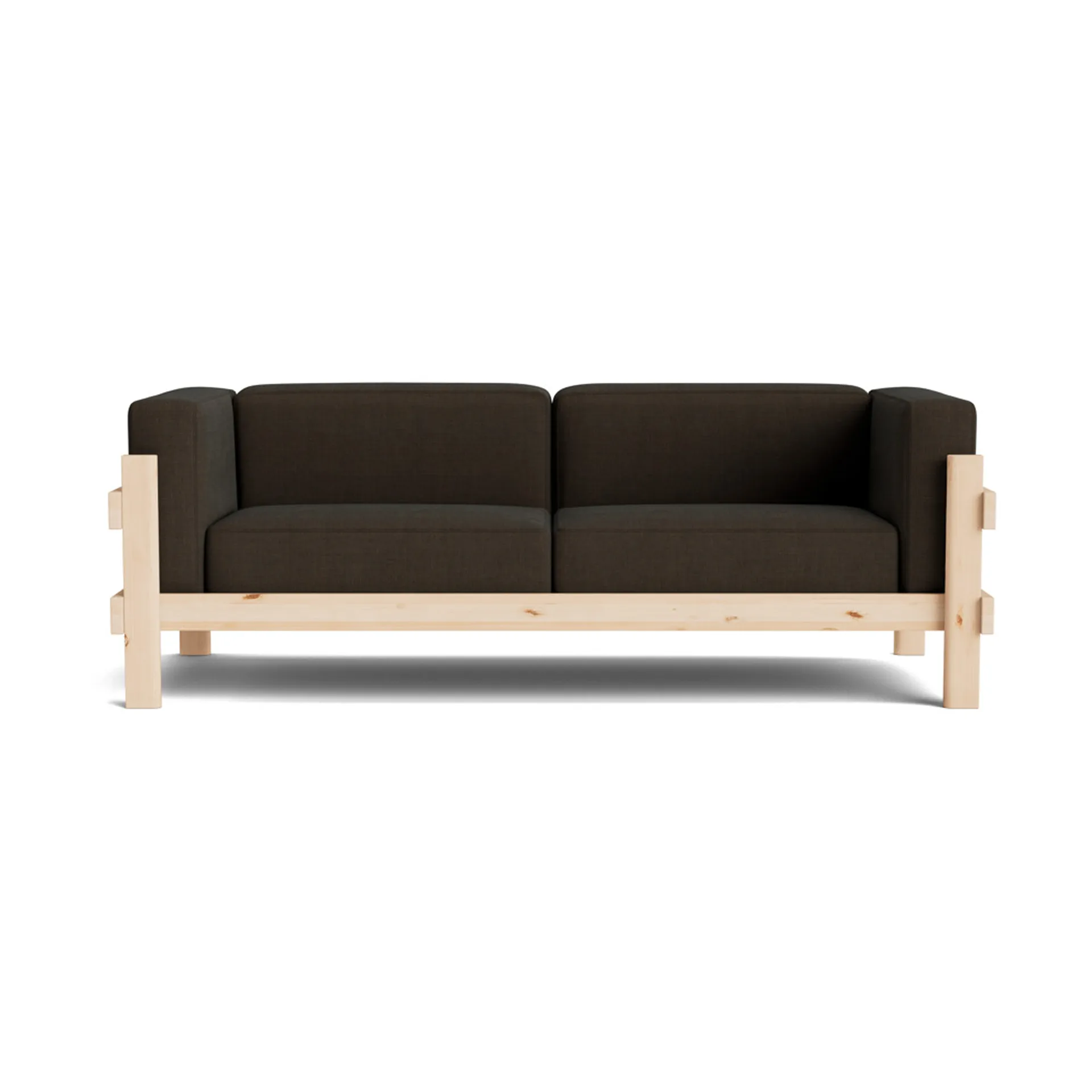 Kube sofa, Lakkert furu-stoff Remix 356 Brown, 220 cm Normann Copenhagen