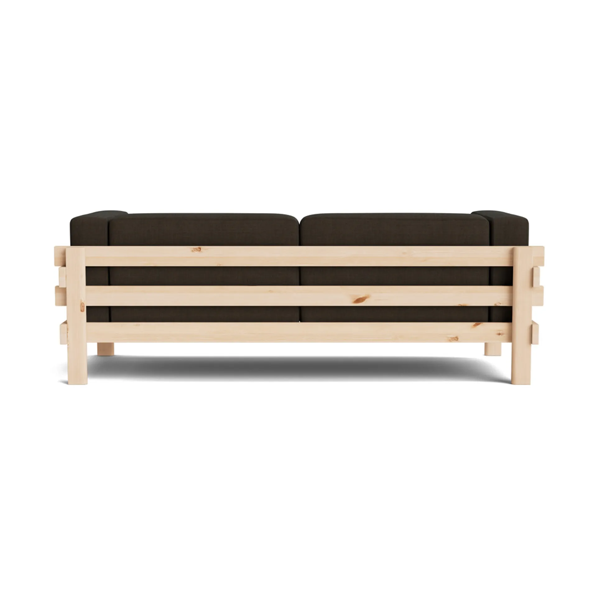 Kube sofa, Lakkert furu-stoff Remix 356 Brown, 220 cm Normann Copenhagen