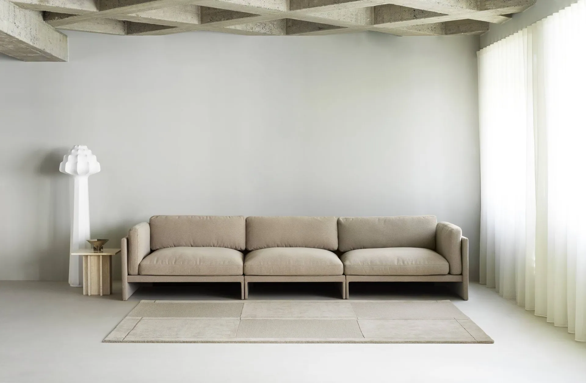 Level ullteppe, Warm grey, 170x240 cm Normann Copenhagen