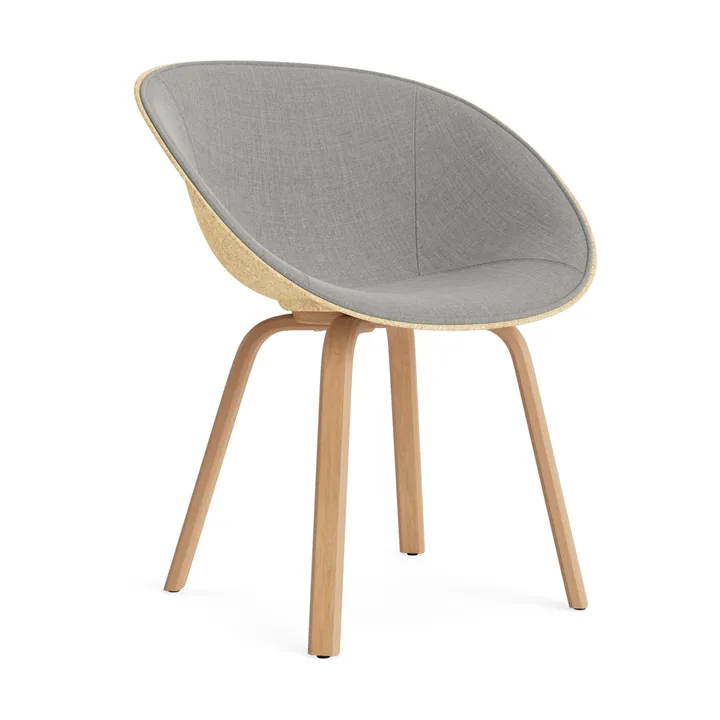 Mat Armchair karmstol  fremsidepolstring - Remix 133-hemp-beech - Normann Copenhagen