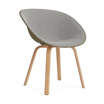 Mat Armchair karmstol  fremsidepolstring - Remix 133-seaweed-beech - Normann Copenhagen