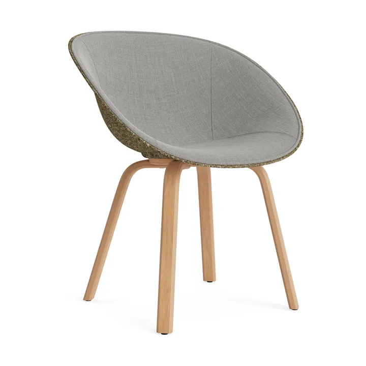 Mat Armchair karmstol  fremsidepolstring - Remix 133-seaweed-beech - Normann Copenhagen