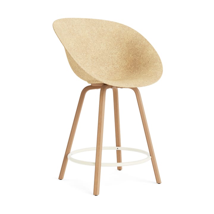 Mat Bar Armchair armlenestol 65 cm - Hemp-beech-cream steel - Normann Copenhagen