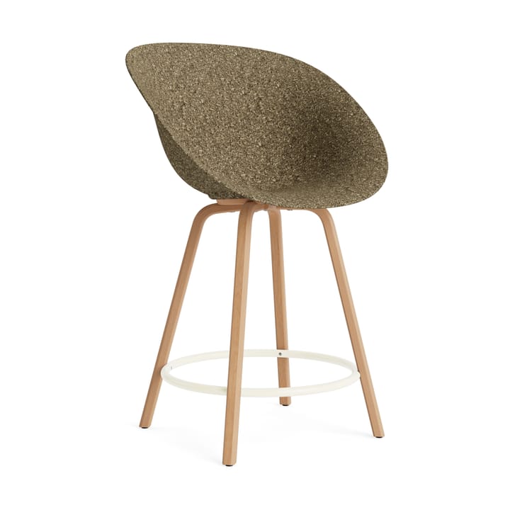 Mat Bar Armchair armlenestol 65 cm - Seaweed-bøk-cream steel - Normann Copenhagen