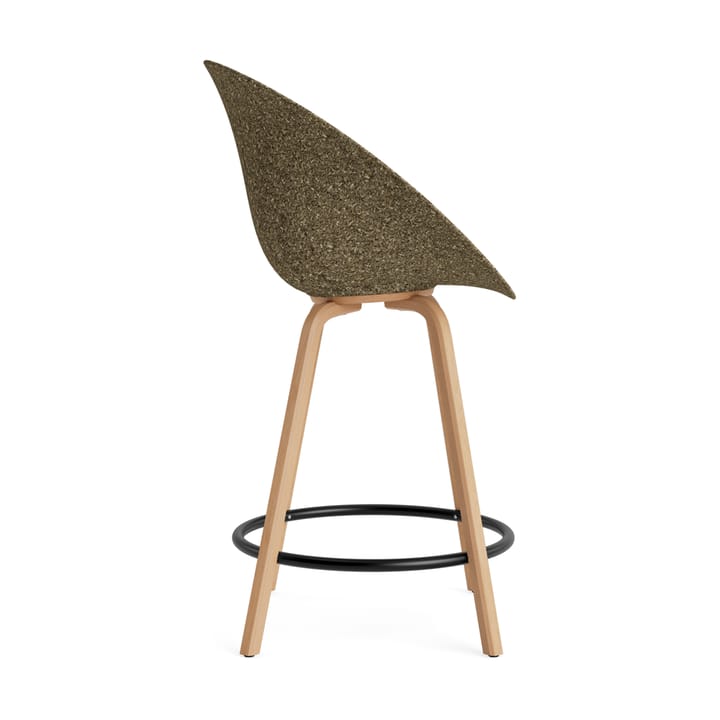 Mat Bar Armchair armlenestol 65 cm, Seaweed-bøk-svart stål Normann Copenhagen