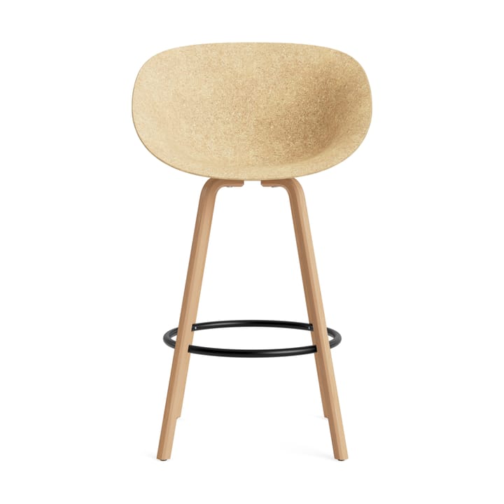 Mat Bar Armchair armlenestol 75 cm, Hemp-bøk-svart stål Normann Copenhagen
