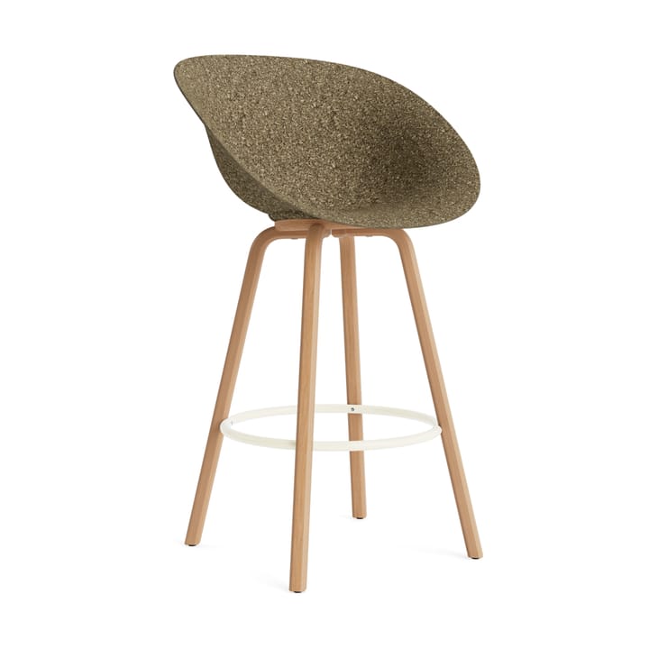 Mat Bar Armchair armlenestol 75 cm - Seaweed-bøk-krem stål - Normann Copenhagen